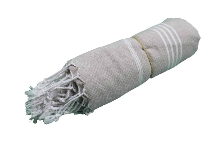 Coton d’Or PS-166 pamut törölköző 95×180 – Plain with Multi-Stripe, bézs