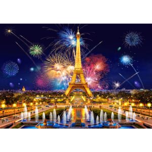 CASTORLAND Puzzle 1000el. Az éjszaka csillogása, Párizs – Tűzijáték az Eiffel-torony felett