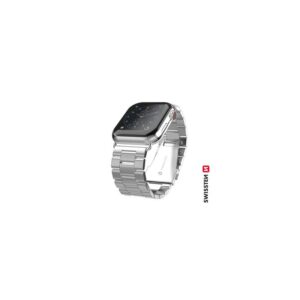 Swissten – Apple Watch fém szíj, 42-44 mm, ezüst