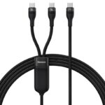 2in1 USB Cable Baseus Flash Series USB-C USB-C 100W, 1,5 m (fekete)