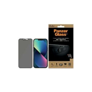 5D edzett üveg iPhone 13/13 Pro Panzerglass E2E Microsture Case Friendly Camslider adatvédelmi antibakteriális (P2748) Fekete