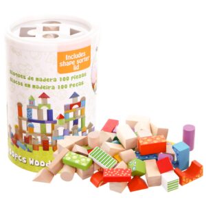 Fa kockák színes 100 db Ecotoys