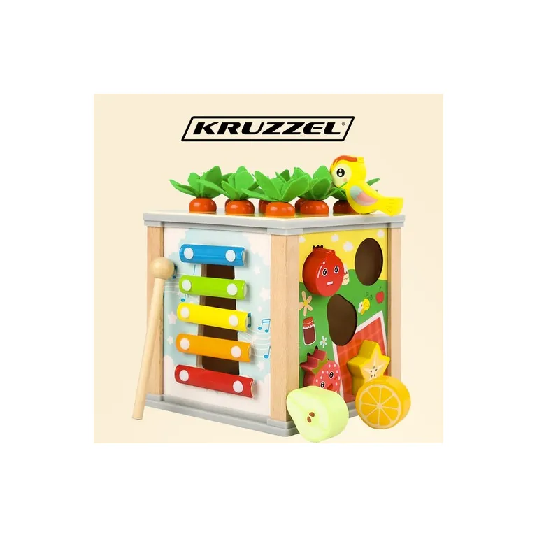 Wooden educational cube - sorter Kruzzel 22566