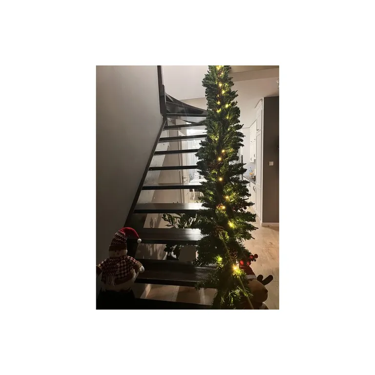 Karácsonyfa Girland LED Fényekkel - 270 cm, Prémium HQ Minőség