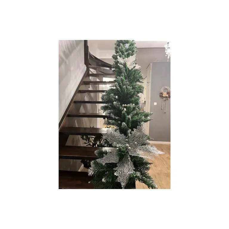 Vastag Karácsonyi Girland, 270 cm, Prémium HQ Minőség, Havas Kivitelben