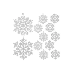 Hópelyhes Karácsonyi Díszek 2 Mintában, 12 darab: Varázsoljon Egyedi Ünnepi Hangulatot
