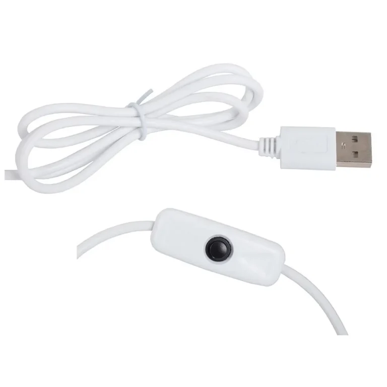 Flexibilis USB asztali lámpa csíptetővel, 53 cm, ezüst