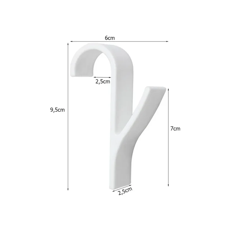 2x fürdőszobai radiátor akasztó, univerzális, 9,5cm x 2,5cm, fehér