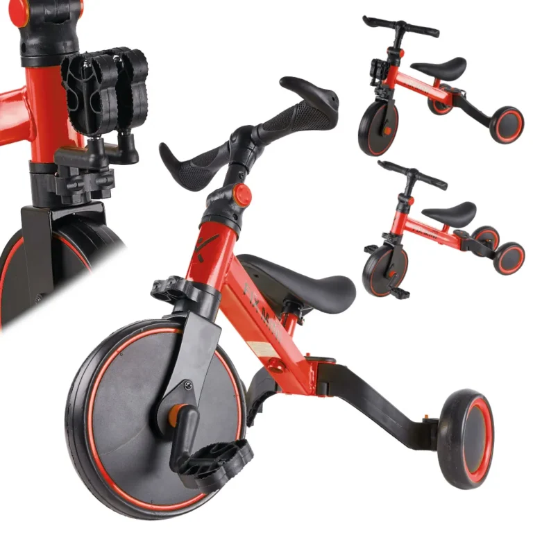 3 az 1-ben Trike Fix Mini terepjáró tricikli pedálokkal, piros
