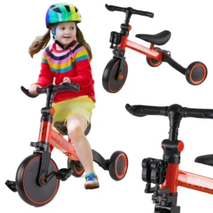3 az 1-ben Trike Fix Mini terepjáró tricikli pedálokkal, piros