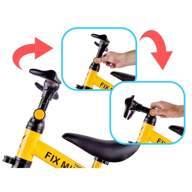 3 az 1-ben Trike Fix Mini terepjáró tricikli pedálokkal, sárga
