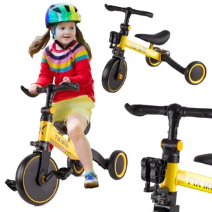3 az 1-ben Trike Fix Mini terepjáró tricikli pedálokkal, sárga
