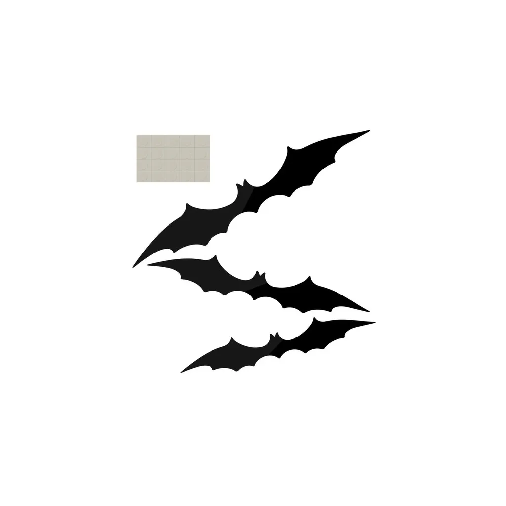 3 Darabos Óriási Halloween Denevér Készlet: 47, 37 és 31 cm