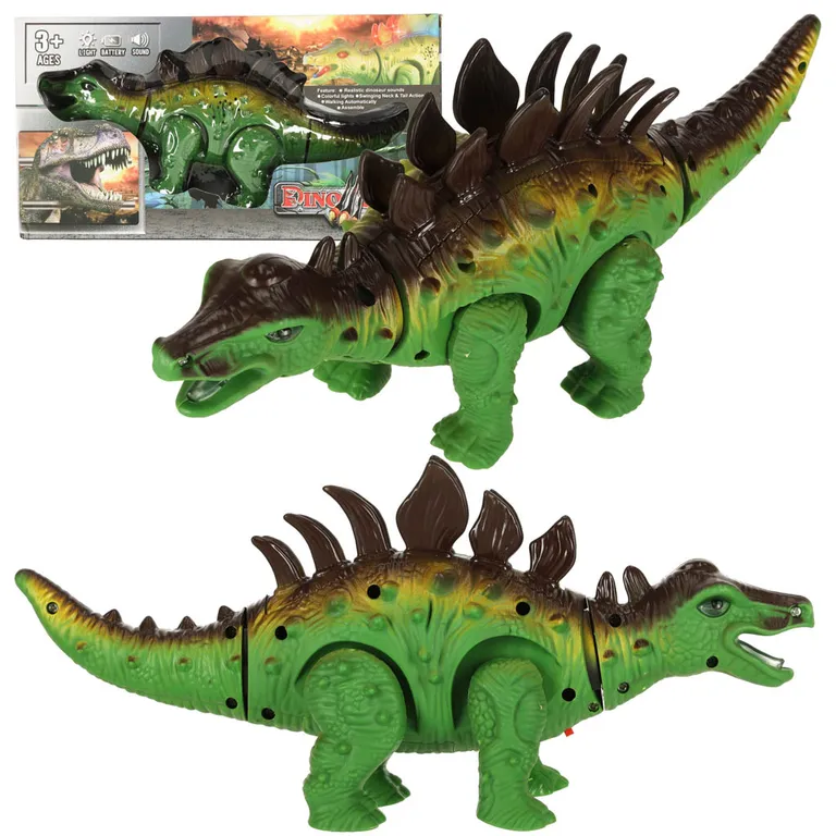 Interaktív Dinoszaurusz RC Stegosaurus - Jár, Fénylik, Üvölt