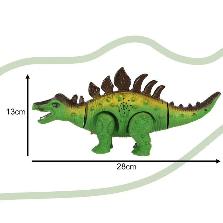 Interaktív Dinoszaurusz RC Stegosaurus - Jár, Fénylik, Üvölt