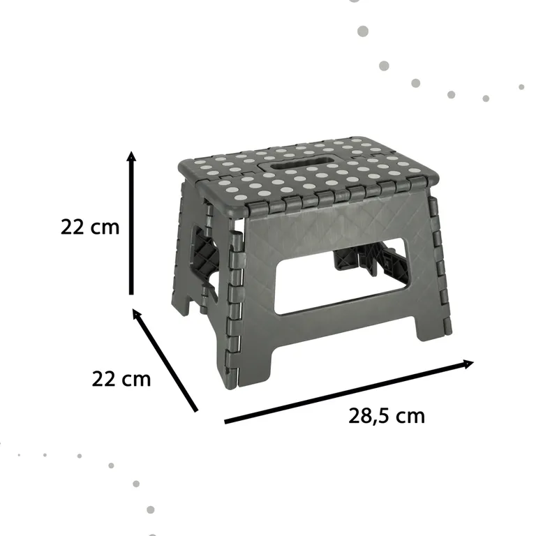 Szék: összehúzható, csúszásgátlós szék 22 cm sötétszürke