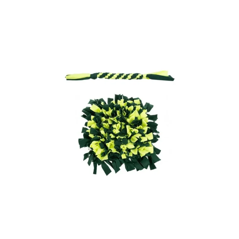 Szaglószőnyeg, mosható, 45/45/5 cm, sárga-zöld