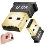 Bluetooth 5.0 USB adapter, 9x6 mm, fekete