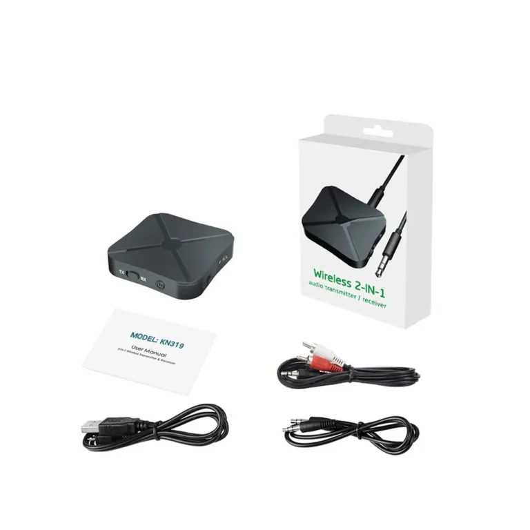 Bluetooth audio adó-vevő adapter, micro USB, jack, 11x8x3 cm