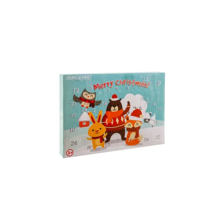 Adventi naptár gyerekeknek apró játék ajándékokkal, 39.2x29x5.5 cm