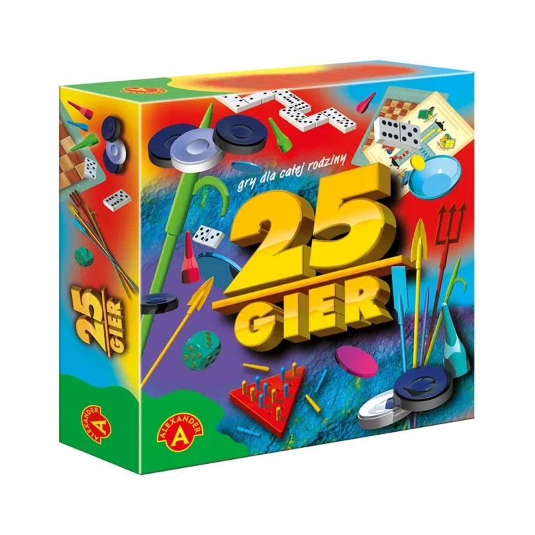ALEXANDER 25 Játékok - Társasjáték Készlet Gyerekeknek és Felnőtteknek
