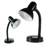 Flexibilis asztali lámpa E27, fekete, 20 cm