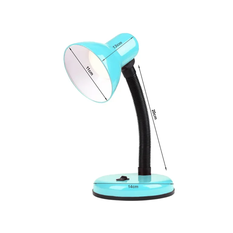 Flexibilis asztali lámpa E27, kék, 20 cm