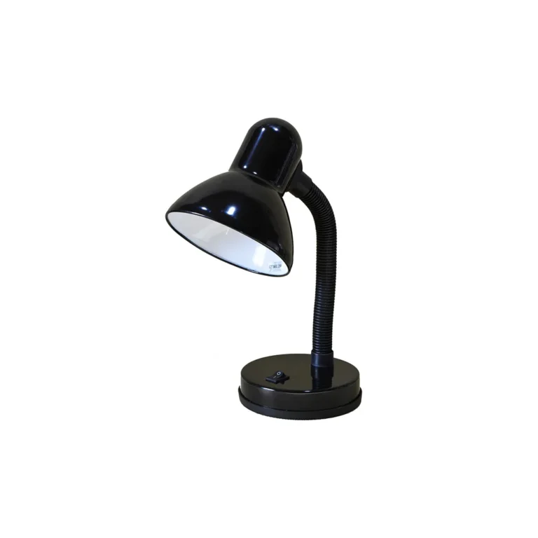 Flexibilis asztali lámpa E27, fekete, 20 cm