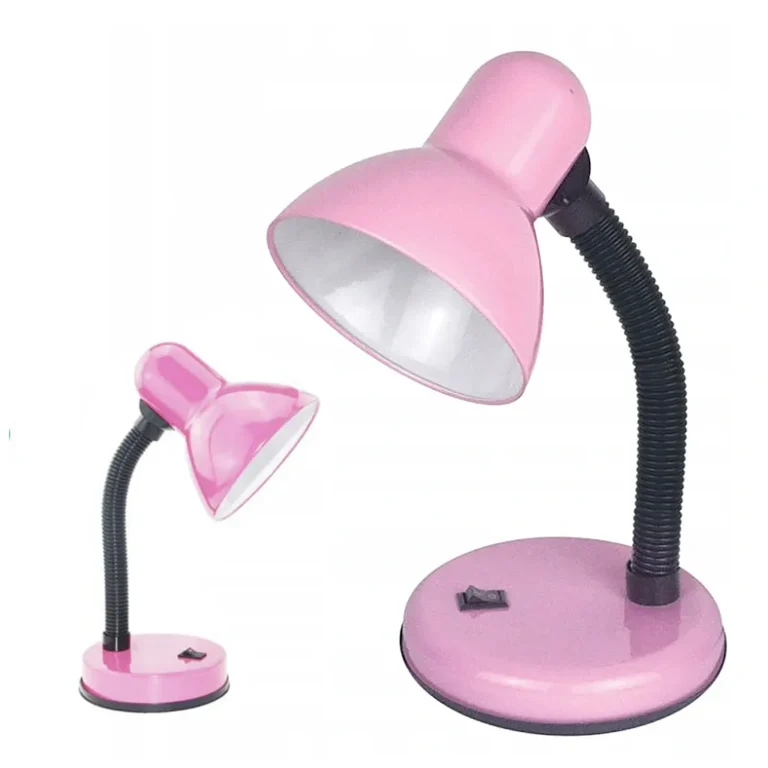 Flexibilis asztali lámpa E27, rózsaszín, 20 cm