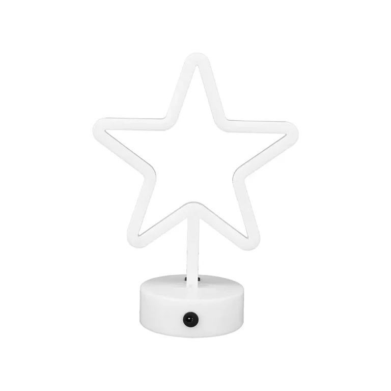 Álló csillag 100 led-del, akkumulátorral, USB, 25.5x18,5 cm, meleg fehér