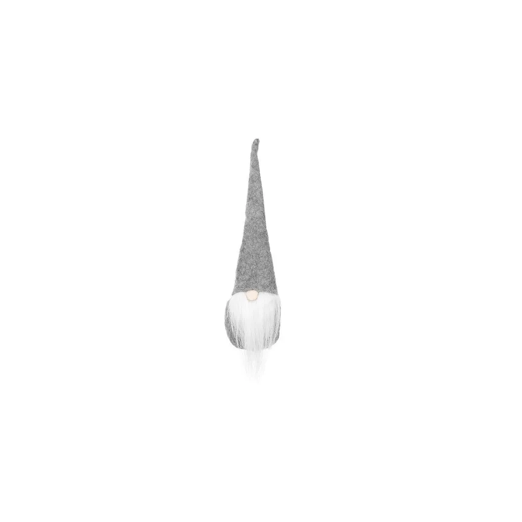Karácsonyi manó, 30x8 cm, szürke