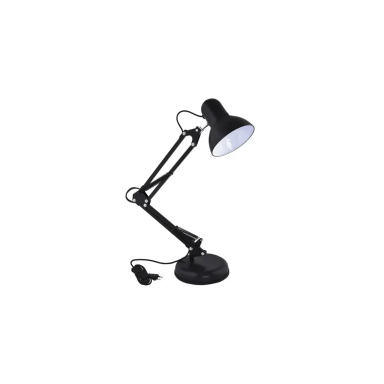 Asztali lámpa, 40 W, E27, 15,5x67x12,5cm, fekete