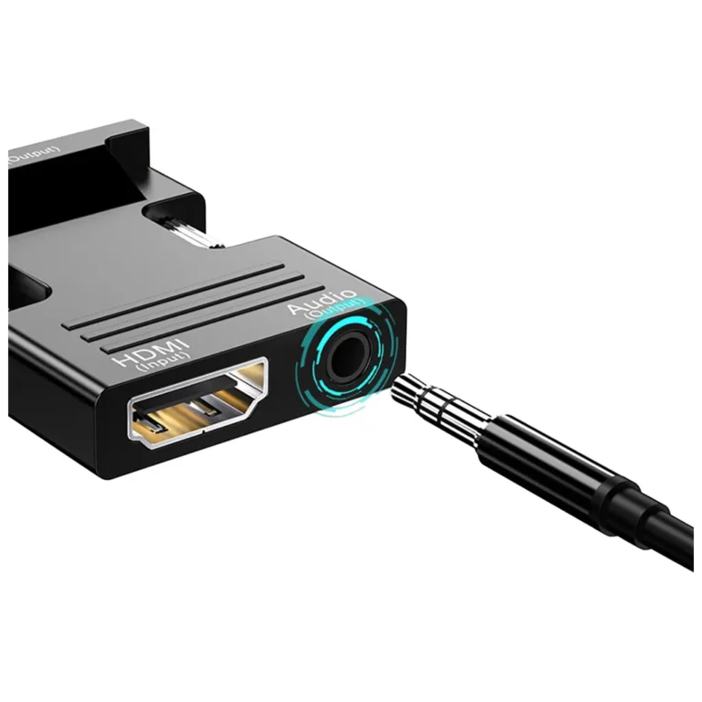 HDMI-VGA video-audio adapter, jack kimenet, fekete