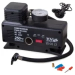 Mini kompresszor, autópumpa 3 különböző szeleppel, 12v 230v, fekete