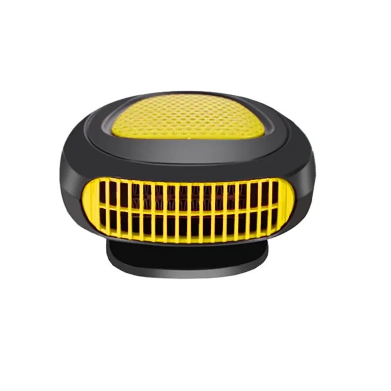 Autófűtés fűtő ventilátor, 150 W, 12 V, 13x14x7.5 cm, sárga-fekete