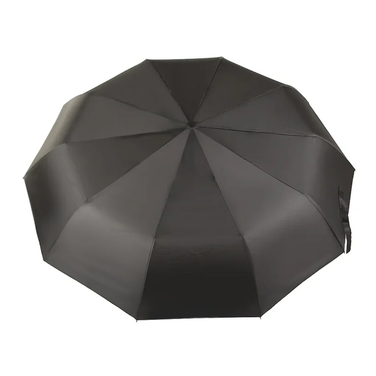 Automata Összecsukható Esernyő: Fekete, Uniszex, 62cm Hossz, 100cm Átmérő, Csúszásmentes Fogantyú, Elegáns Hordtáska