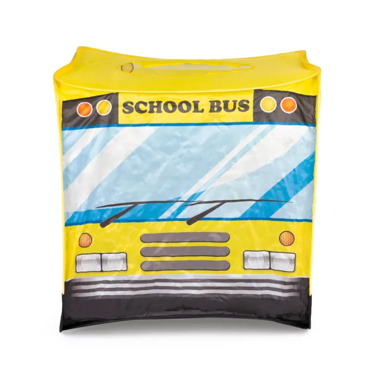 Iskolabusz alakú játszósátor, 110 x 70 x 70 cm, sárga