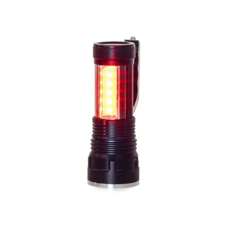 Bailong rendőrségi keresőlámpa LED XM-L T6 COB, USB, fehér és piros fény