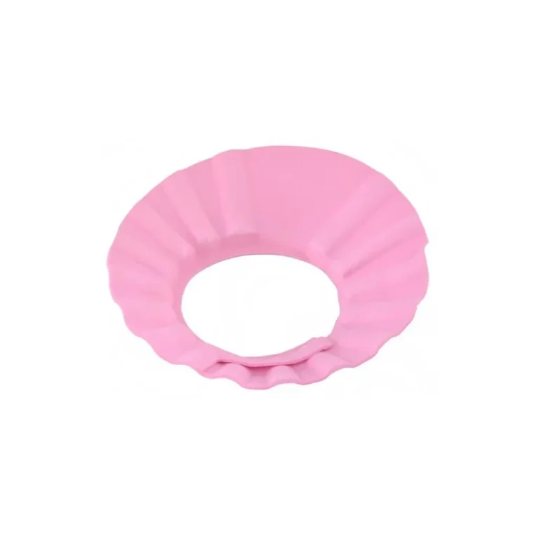 Állítható gyerek zuhanysapka, 4 fokozat, műanyag, rózsaszín, 37-52 cm