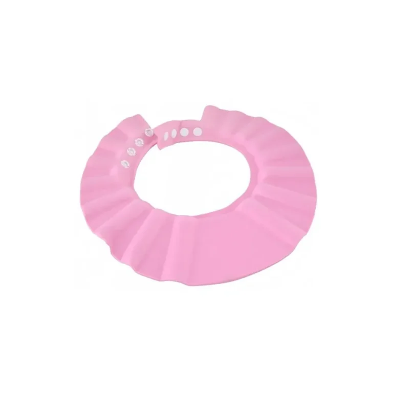 Állítható gyerek zuhanysapka, 4 fokozat, műanyag, rózsaszín, 37-52 cm