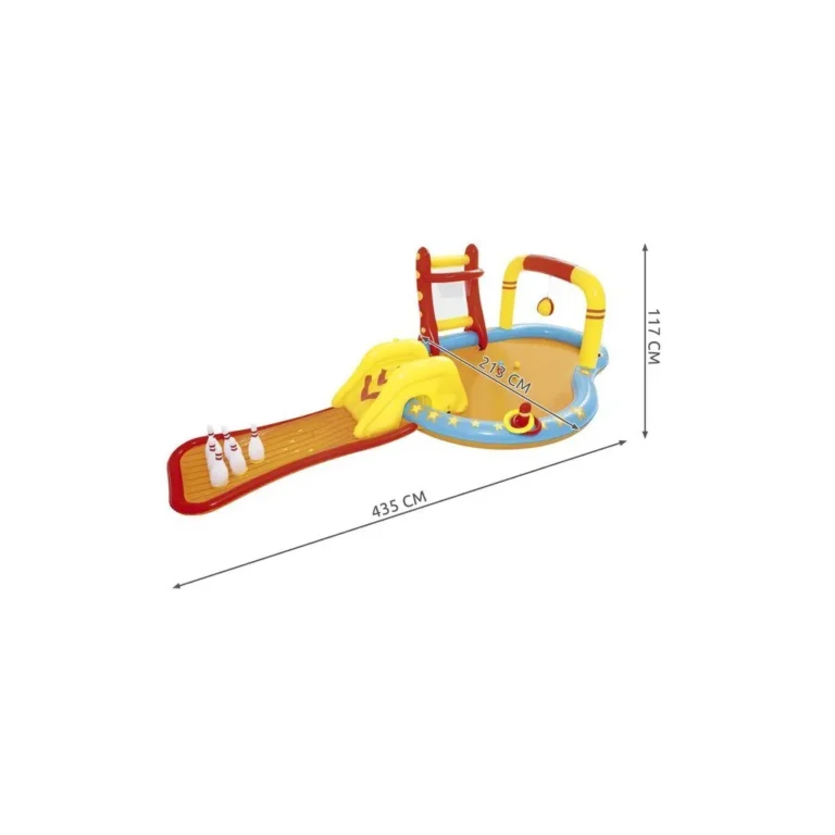 Gyerekmedence csúszdával, BESTWAY Lil Champ 53068, 435x213x117 cm