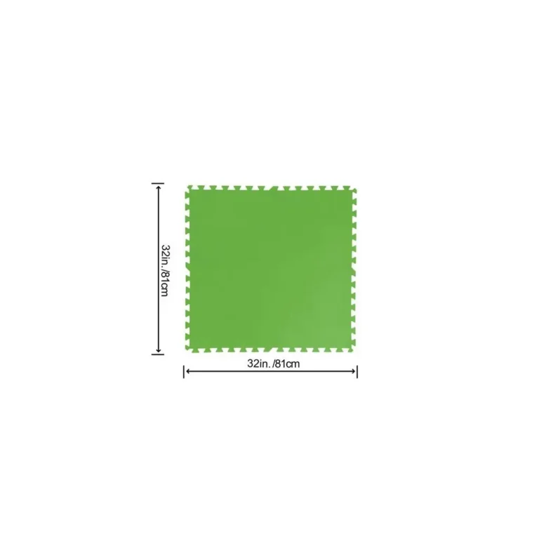 BESTWAY Hőszigetelő polifoam medence alátét, 9 db-os szett, zöld, 78x78 cm/db