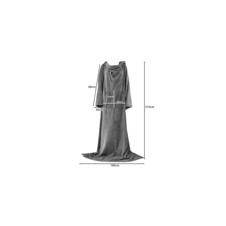 Ruhhy Oversized puha, melegítő ruha, világosszürke, 180 x 210 cm
