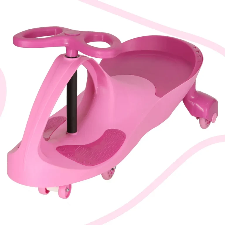 BoboCar, gravitációs lengő autó LED kerekekkel, rózsaszínű