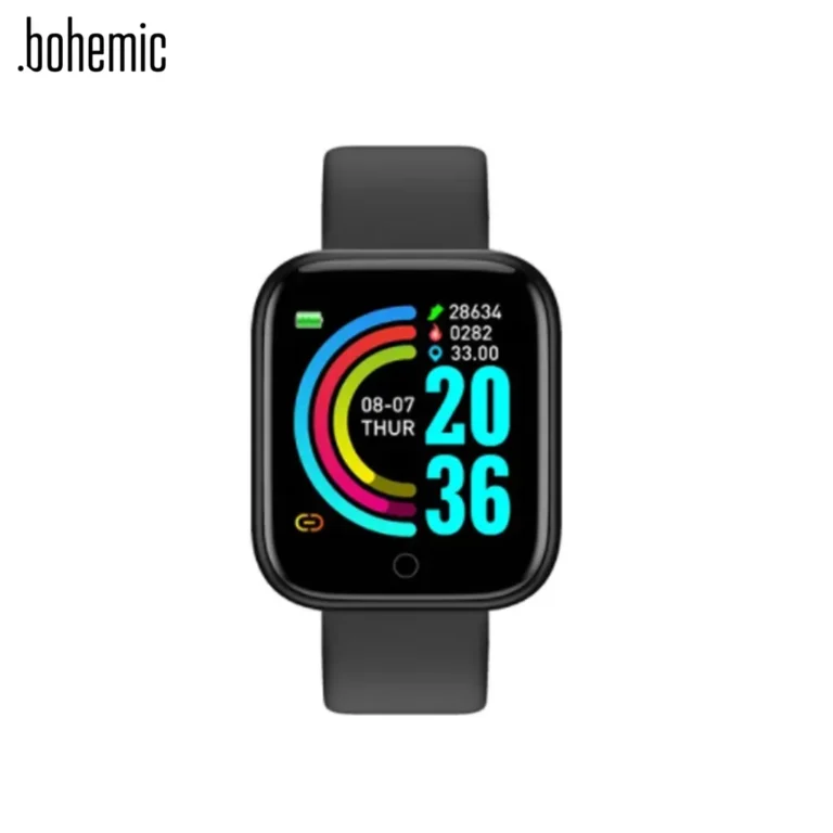Bohemic Premium aktivitásmérő, okosóra sportoláshoz, 160 mAh, IP67, Bluetooth, 2.4 cm, fekete