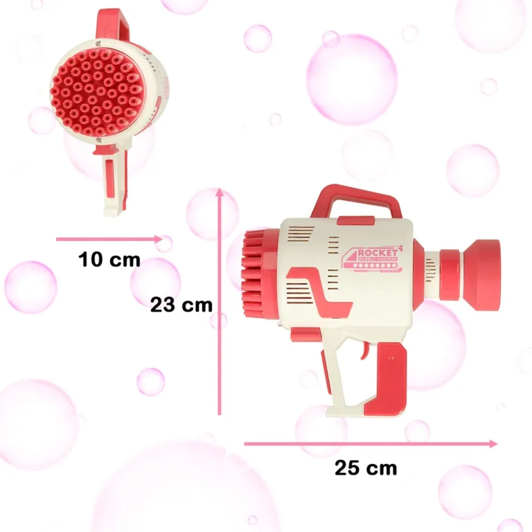 Buborékfegyver gép szappan buborék fények rózsaszín