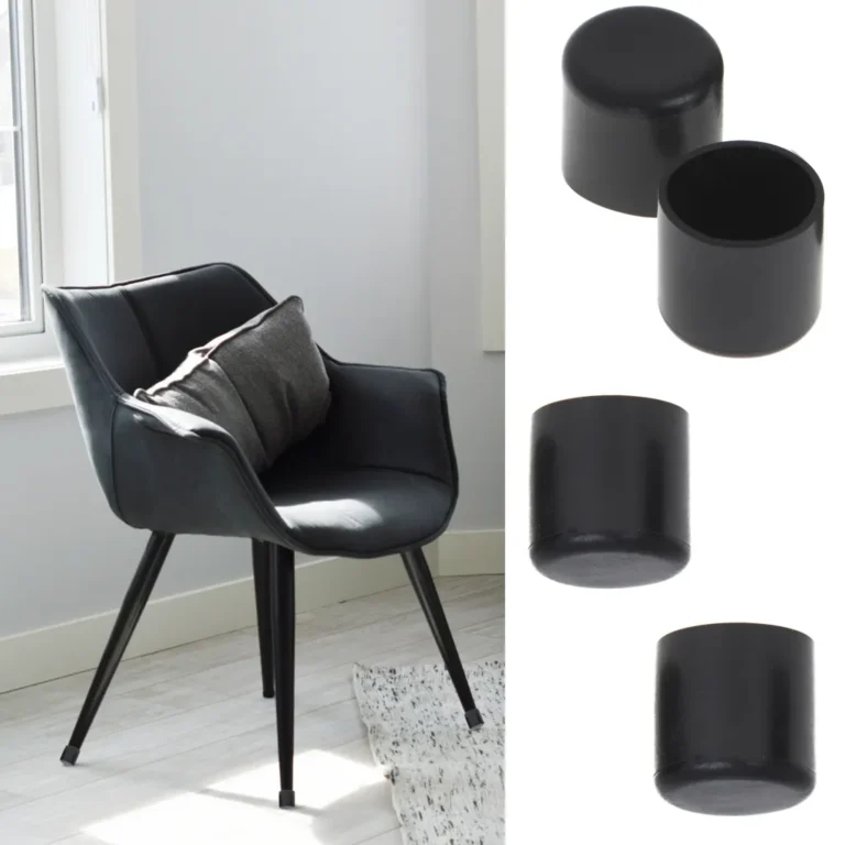Bútor- és székláb sapka, 4 db, 18mm fekete