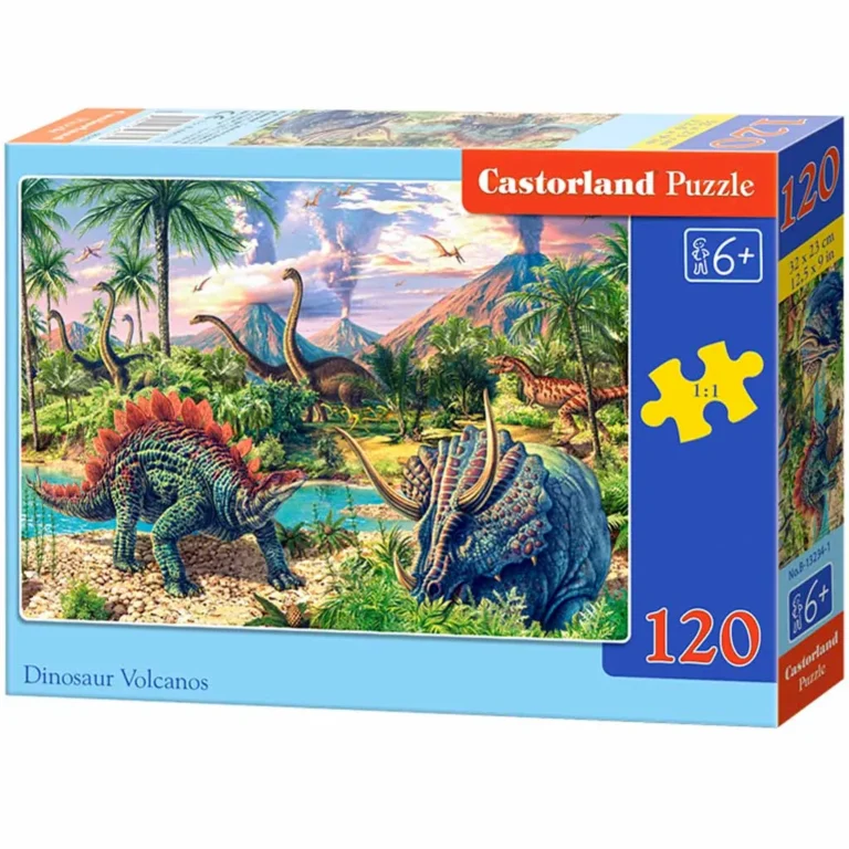 CASTORLAND 120 db-os kirakó, dinoszauruszok és vulkánok