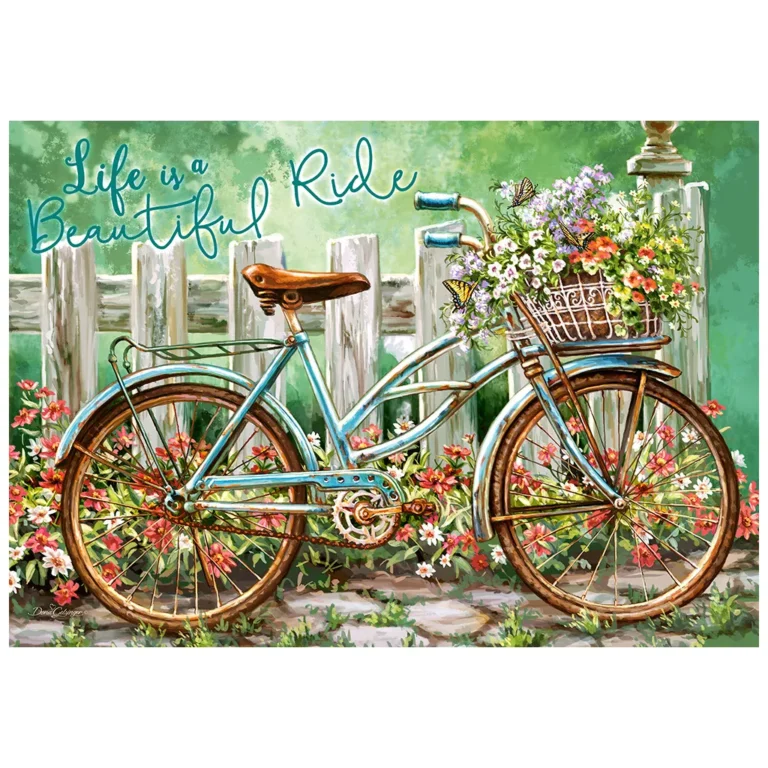 CASTORLAND 500 db-os kirakó, virágos kerékpár