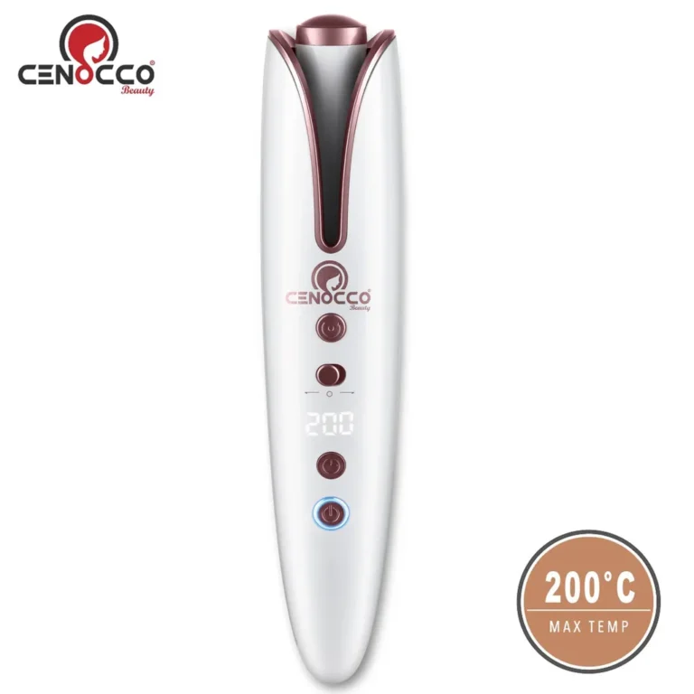 Cenocco Beauty Vezeték nélküli automata hajgöndörítő 4000 mAh akkumulátorral, 140-200°C, 55 W, fehér